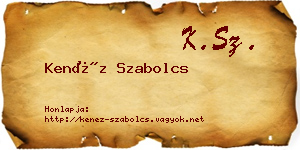 Kenéz Szabolcs névjegykártya